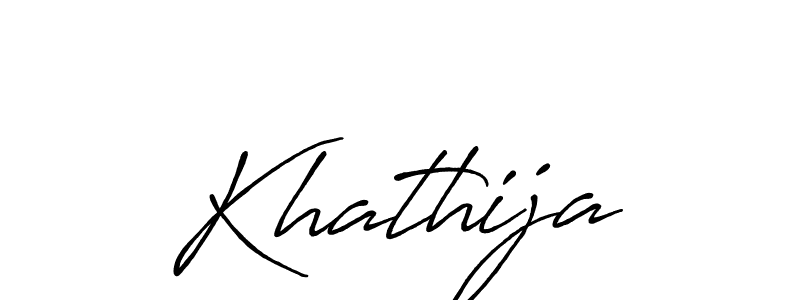 How to make Khathija name signature. Use Antro_Vectra_Bolder style for creating short signs online. This is the latest handwritten sign. Khathija signature style 7 images and pictures png