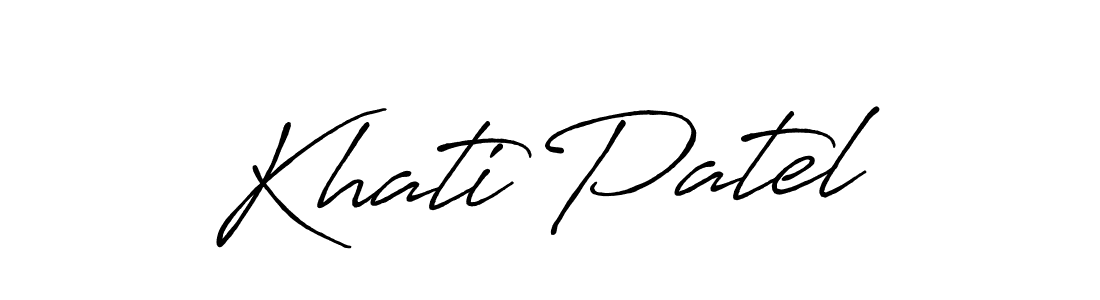 if you are searching for the best signature style for your name Khati Patel. so please give up your signature search. here we have designed multiple signature styles  using Antro_Vectra_Bolder. Khati Patel signature style 7 images and pictures png