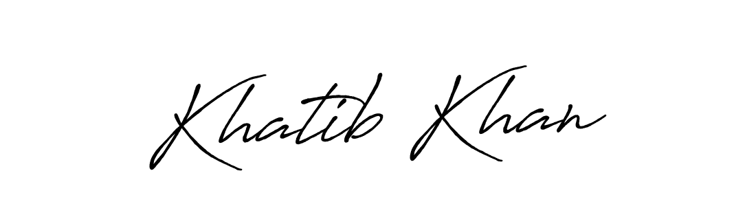 It looks lik you need a new signature style for name Khatib Khan. Design unique handwritten (Antro_Vectra_Bolder) signature with our free signature maker in just a few clicks. Khatib Khan signature style 7 images and pictures png