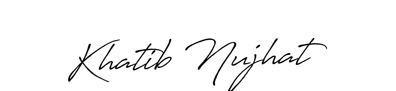 How to make Khatib Nujhat signature? Antro_Vectra_Bolder is a professional autograph style. Create handwritten signature for Khatib Nujhat name. Khatib Nujhat signature style 7 images and pictures png