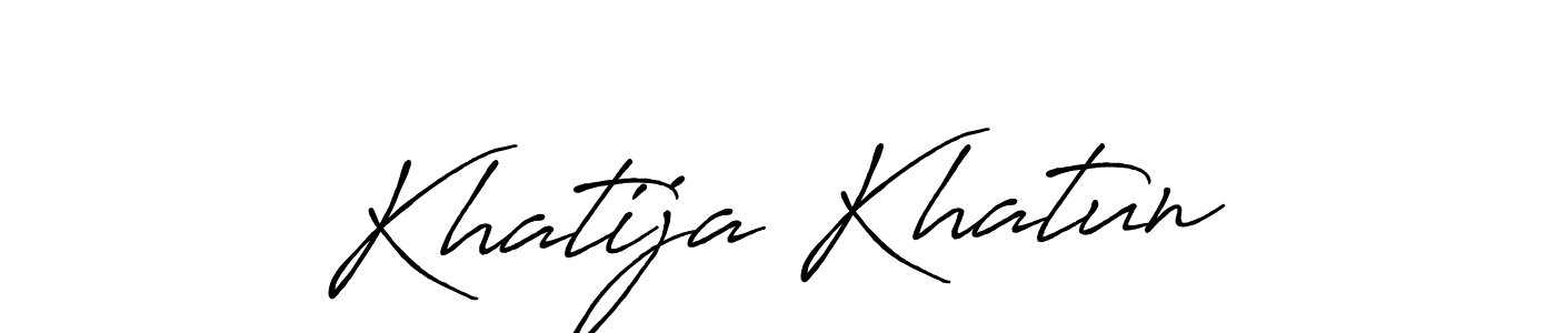 How to make Khatija Khatun signature? Antro_Vectra_Bolder is a professional autograph style. Create handwritten signature for Khatija Khatun name. Khatija Khatun signature style 7 images and pictures png