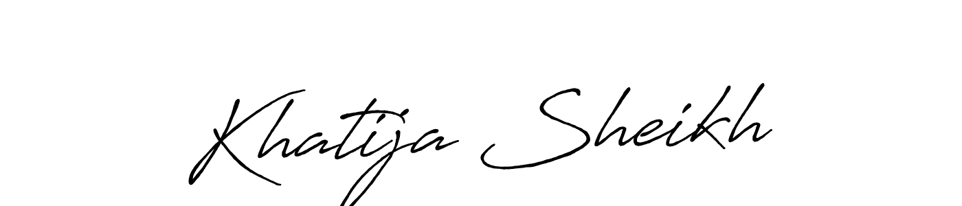 Antro_Vectra_Bolder is a professional signature style that is perfect for those who want to add a touch of class to their signature. It is also a great choice for those who want to make their signature more unique. Get Khatija Sheikh name to fancy signature for free. Khatija Sheikh signature style 7 images and pictures png