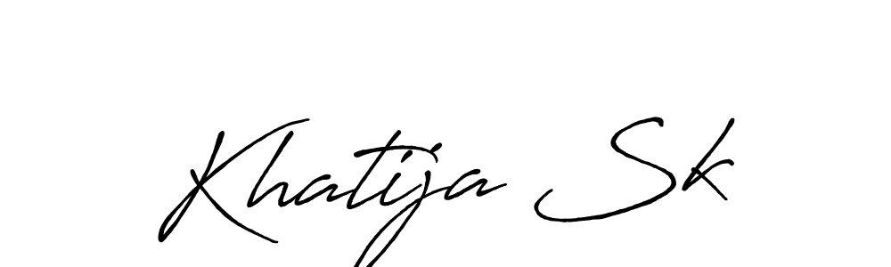 You should practise on your own different ways (Antro_Vectra_Bolder) to write your name (Khatija Sk) in signature. don't let someone else do it for you. Khatija Sk signature style 7 images and pictures png