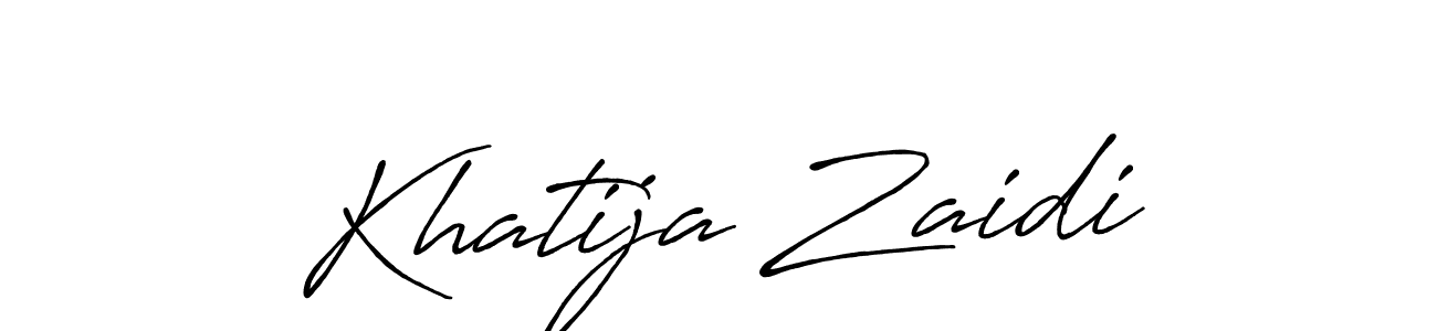 Khatija Zaidi stylish signature style. Best Handwritten Sign (Antro_Vectra_Bolder) for my name. Handwritten Signature Collection Ideas for my name Khatija Zaidi. Khatija Zaidi signature style 7 images and pictures png
