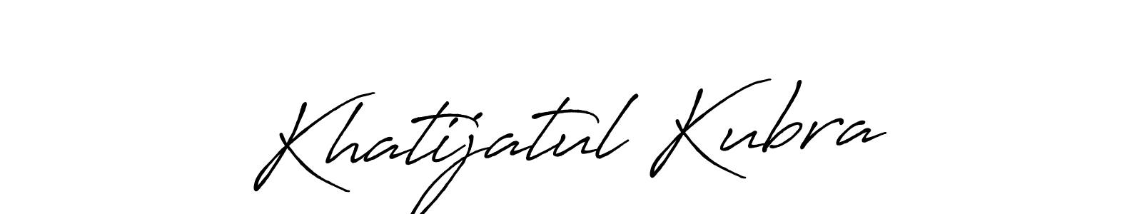 Antro_Vectra_Bolder is a professional signature style that is perfect for those who want to add a touch of class to their signature. It is also a great choice for those who want to make their signature more unique. Get Khatijatul Kubra name to fancy signature for free. Khatijatul Kubra signature style 7 images and pictures png