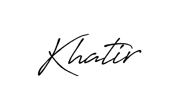 Similarly Antro_Vectra_Bolder is the best handwritten signature design. Signature creator online .You can use it as an online autograph creator for name Khatir. Khatir signature style 7 images and pictures png