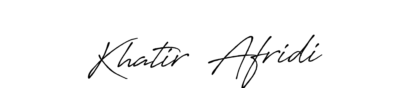 Also You can easily find your signature by using the search form. We will create Khatir  Afridi name handwritten signature images for you free of cost using Antro_Vectra_Bolder sign style. Khatir  Afridi signature style 7 images and pictures png