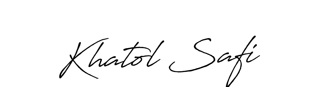 Make a beautiful signature design for name Khatol Safi. With this signature (Antro_Vectra_Bolder) style, you can create a handwritten signature for free. Khatol Safi signature style 7 images and pictures png