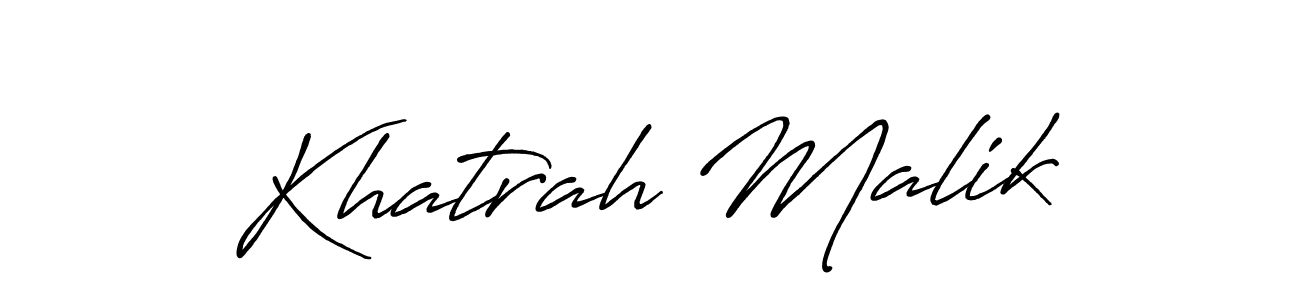 Khatrah Malik stylish signature style. Best Handwritten Sign (Antro_Vectra_Bolder) for my name. Handwritten Signature Collection Ideas for my name Khatrah Malik. Khatrah Malik signature style 7 images and pictures png