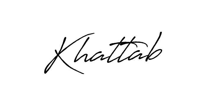 Also You can easily find your signature by using the search form. We will create Khattab name handwritten signature images for you free of cost using Antro_Vectra_Bolder sign style. Khattab signature style 7 images and pictures png