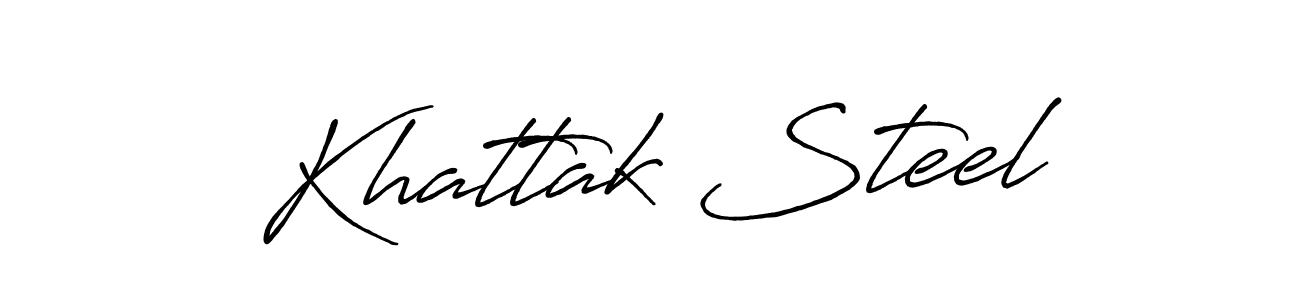 Also we have Khattak Steel name is the best signature style. Create professional handwritten signature collection using Antro_Vectra_Bolder autograph style. Khattak Steel signature style 7 images and pictures png