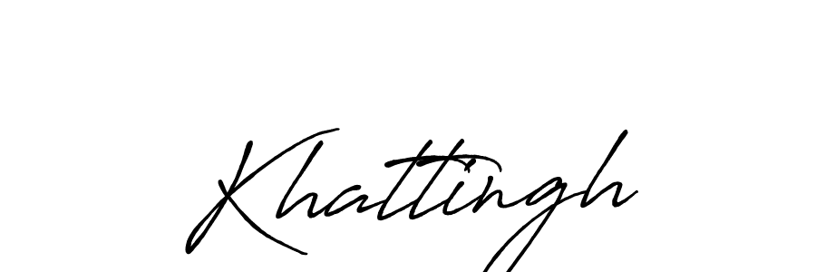 Create a beautiful signature design for name Khattingh. With this signature (Antro_Vectra_Bolder) fonts, you can make a handwritten signature for free. Khattingh signature style 7 images and pictures png