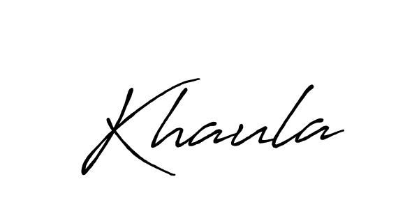 Create a beautiful signature design for name Khaula. With this signature (Antro_Vectra_Bolder) fonts, you can make a handwritten signature for free. Khaula signature style 7 images and pictures png