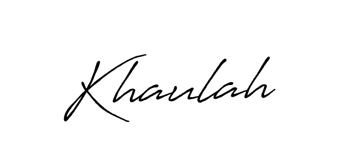 You should practise on your own different ways (Antro_Vectra_Bolder) to write your name (Khaulah) in signature. don't let someone else do it for you. Khaulah signature style 7 images and pictures png