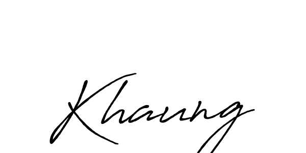 You should practise on your own different ways (Antro_Vectra_Bolder) to write your name (Khaung) in signature. don't let someone else do it for you. Khaung signature style 7 images and pictures png