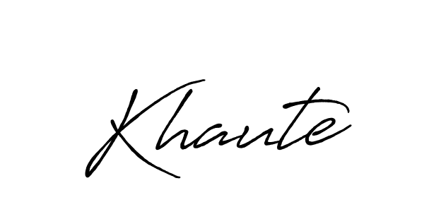 Use a signature maker to create a handwritten signature online. With this signature software, you can design (Antro_Vectra_Bolder) your own signature for name Khaute. Khaute signature style 7 images and pictures png