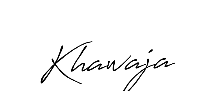 Create a beautiful signature design for name Khawaja. With this signature (Antro_Vectra_Bolder) fonts, you can make a handwritten signature for free. Khawaja signature style 7 images and pictures png