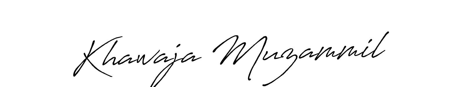 Also we have Khawaja Muzammil name is the best signature style. Create professional handwritten signature collection using Antro_Vectra_Bolder autograph style. Khawaja Muzammil signature style 7 images and pictures png