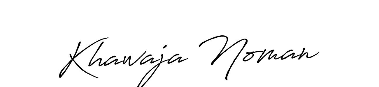 Use a signature maker to create a handwritten signature online. With this signature software, you can design (Antro_Vectra_Bolder) your own signature for name Khawaja Noman. Khawaja Noman signature style 7 images and pictures png