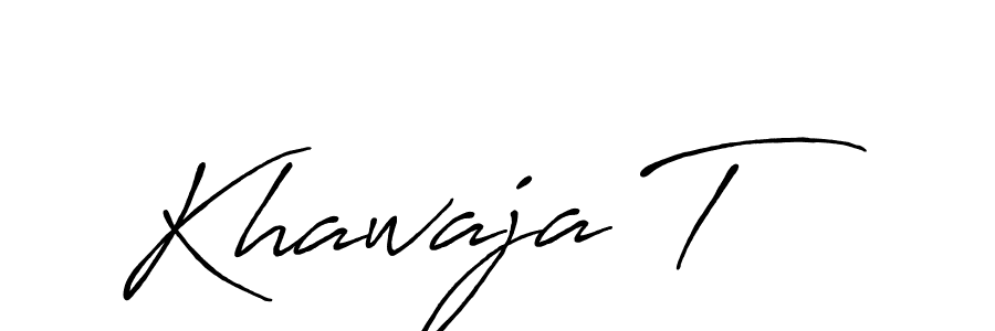 How to make Khawaja T name signature. Use Antro_Vectra_Bolder style for creating short signs online. This is the latest handwritten sign. Khawaja T signature style 7 images and pictures png