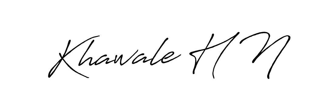 Khawale H N stylish signature style. Best Handwritten Sign (Antro_Vectra_Bolder) for my name. Handwritten Signature Collection Ideas for my name Khawale H N. Khawale H N signature style 7 images and pictures png