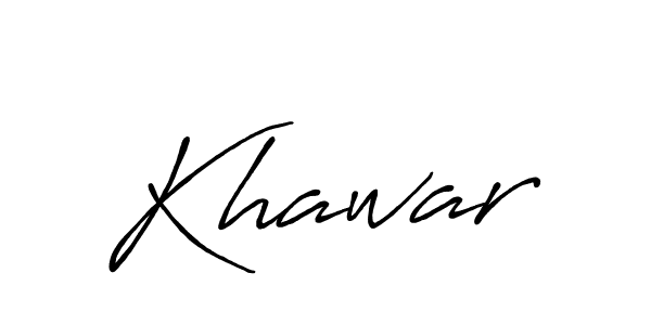 Design your own signature with our free online signature maker. With this signature software, you can create a handwritten (Antro_Vectra_Bolder) signature for name Khawar. Khawar signature style 7 images and pictures png