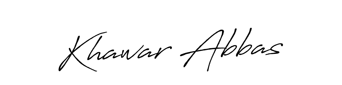 The best way (Antro_Vectra_Bolder) to make a short signature is to pick only two or three words in your name. The name Khawar Abbas include a total of six letters. For converting this name. Khawar Abbas signature style 7 images and pictures png