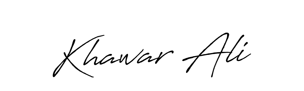 You should practise on your own different ways (Antro_Vectra_Bolder) to write your name (Khawar Ali) in signature. don't let someone else do it for you. Khawar Ali signature style 7 images and pictures png