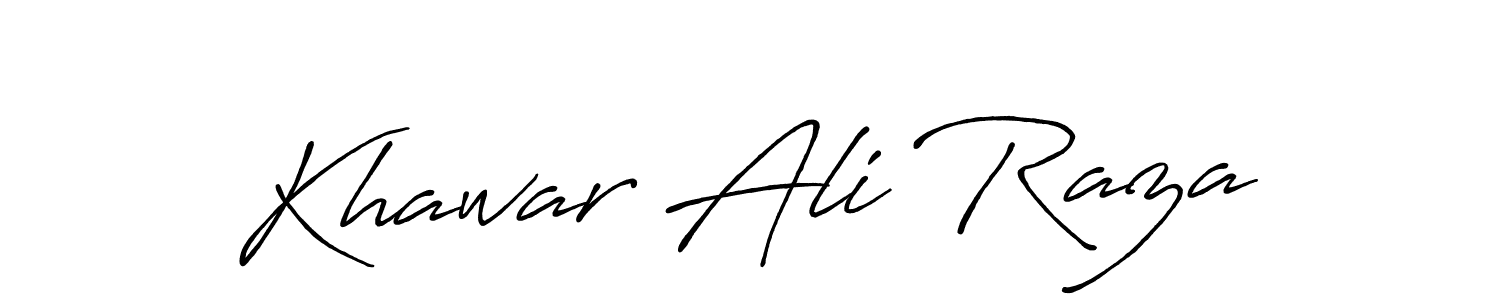 How to make Khawar Ali Raza signature? Antro_Vectra_Bolder is a professional autograph style. Create handwritten signature for Khawar Ali Raza name. Khawar Ali Raza signature style 7 images and pictures png