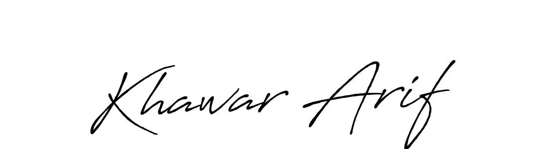 Make a beautiful signature design for name Khawar Arif. Use this online signature maker to create a handwritten signature for free. Khawar Arif signature style 7 images and pictures png