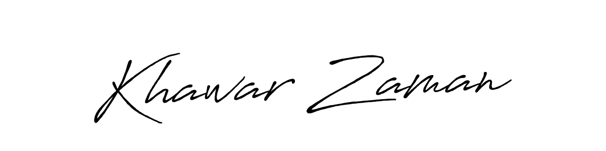 Also we have Khawar Zaman name is the best signature style. Create professional handwritten signature collection using Antro_Vectra_Bolder autograph style. Khawar Zaman signature style 7 images and pictures png