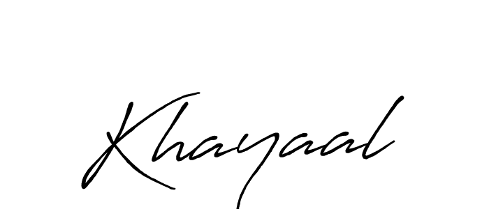 How to make Khayaal signature? Antro_Vectra_Bolder is a professional autograph style. Create handwritten signature for Khayaal name. Khayaal signature style 7 images and pictures png