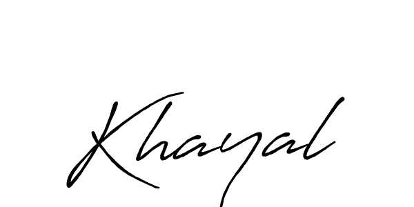 Design your own signature with our free online signature maker. With this signature software, you can create a handwritten (Antro_Vectra_Bolder) signature for name Khayal. Khayal signature style 7 images and pictures png