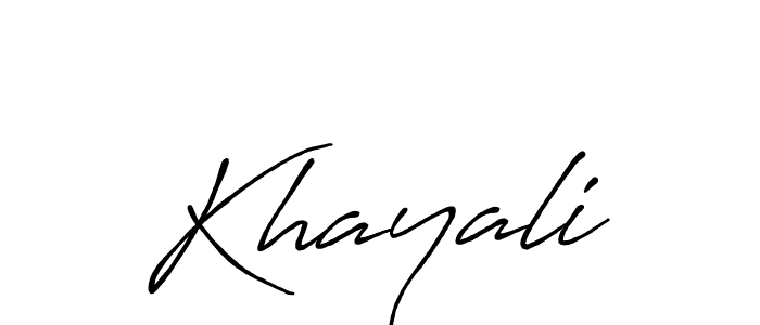 Design your own signature with our free online signature maker. With this signature software, you can create a handwritten (Antro_Vectra_Bolder) signature for name Khayali. Khayali signature style 7 images and pictures png