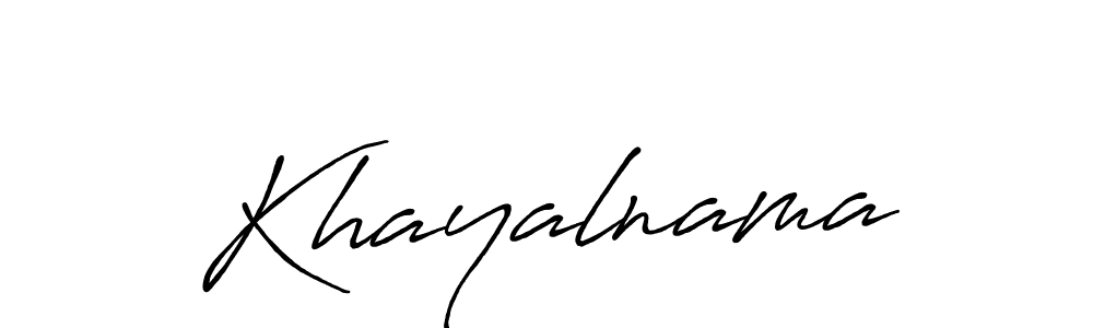 if you are searching for the best signature style for your name Khayalnama. so please give up your signature search. here we have designed multiple signature styles  using Antro_Vectra_Bolder. Khayalnama signature style 7 images and pictures png