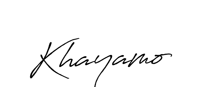 How to make Khayamo signature? Antro_Vectra_Bolder is a professional autograph style. Create handwritten signature for Khayamo name. Khayamo signature style 7 images and pictures png