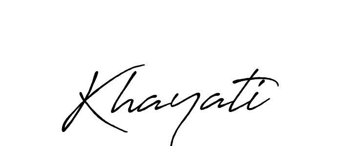 Khayati stylish signature style. Best Handwritten Sign (Antro_Vectra_Bolder) for my name. Handwritten Signature Collection Ideas for my name Khayati. Khayati signature style 7 images and pictures png