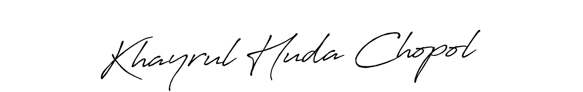 Similarly Antro_Vectra_Bolder is the best handwritten signature design. Signature creator online .You can use it as an online autograph creator for name Khayrul Huda Chopol. Khayrul Huda Chopol signature style 7 images and pictures png