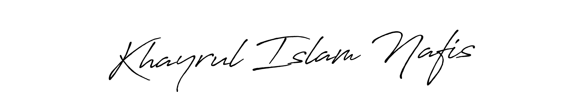 Use a signature maker to create a handwritten signature online. With this signature software, you can design (Antro_Vectra_Bolder) your own signature for name Khayrul Islam Nafis. Khayrul Islam Nafis signature style 7 images and pictures png