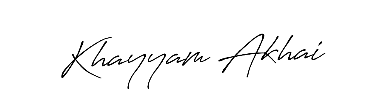 How to make Khayyam Akhai signature? Antro_Vectra_Bolder is a professional autograph style. Create handwritten signature for Khayyam Akhai name. Khayyam Akhai signature style 7 images and pictures png