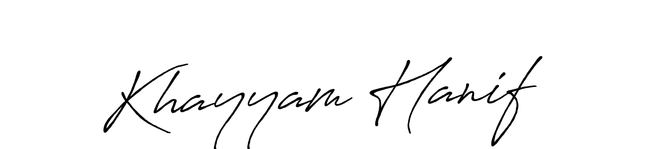 It looks lik you need a new signature style for name Khayyam Hanif. Design unique handwritten (Antro_Vectra_Bolder) signature with our free signature maker in just a few clicks. Khayyam Hanif signature style 7 images and pictures png