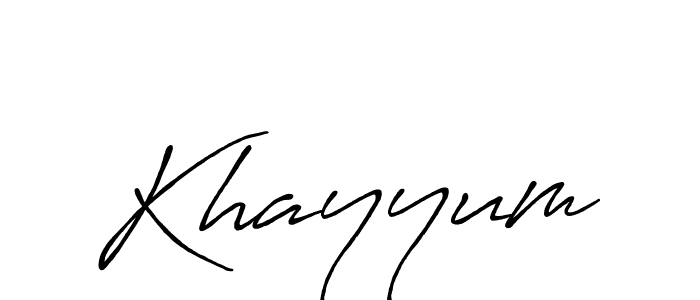 Make a beautiful signature design for name Khayyum. With this signature (Antro_Vectra_Bolder) style, you can create a handwritten signature for free. Khayyum signature style 7 images and pictures png