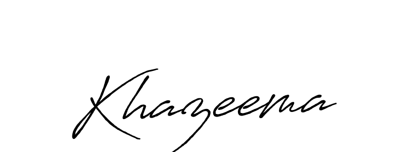 Design your own signature with our free online signature maker. With this signature software, you can create a handwritten (Antro_Vectra_Bolder) signature for name Khazeema. Khazeema signature style 7 images and pictures png