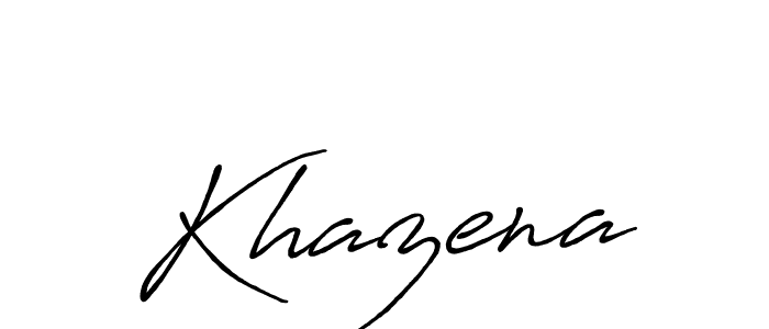 Also we have Khazena name is the best signature style. Create professional handwritten signature collection using Antro_Vectra_Bolder autograph style. Khazena signature style 7 images and pictures png