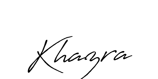 How to make Khazra signature? Antro_Vectra_Bolder is a professional autograph style. Create handwritten signature for Khazra name. Khazra signature style 7 images and pictures png