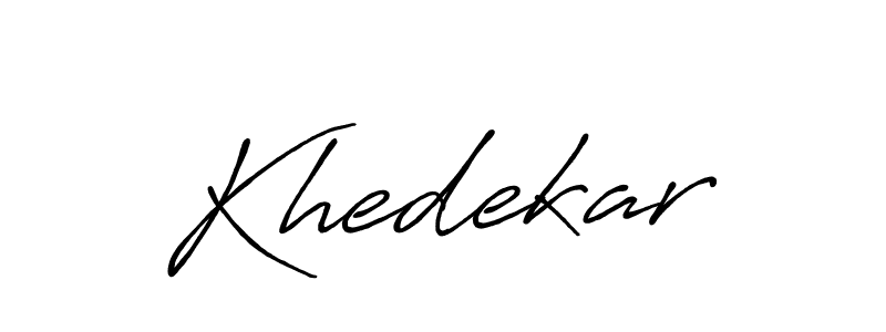 How to make Khedekar name signature. Use Antro_Vectra_Bolder style for creating short signs online. This is the latest handwritten sign. Khedekar signature style 7 images and pictures png