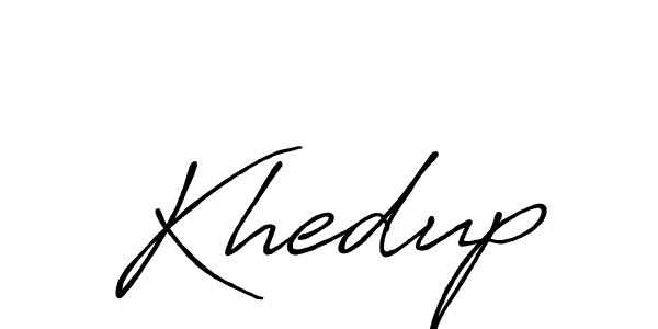 Make a beautiful signature design for name Khedup. With this signature (Antro_Vectra_Bolder) style, you can create a handwritten signature for free. Khedup signature style 7 images and pictures png
