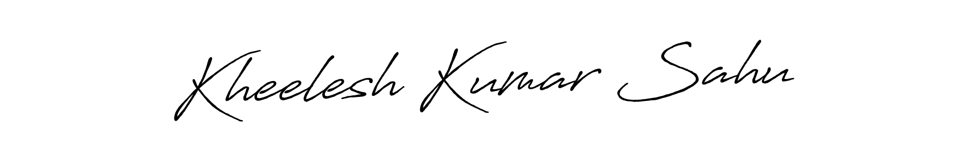 The best way (Antro_Vectra_Bolder) to make a short signature is to pick only two or three words in your name. The name Kheelesh Kumar Sahu include a total of six letters. For converting this name. Kheelesh Kumar Sahu signature style 7 images and pictures png