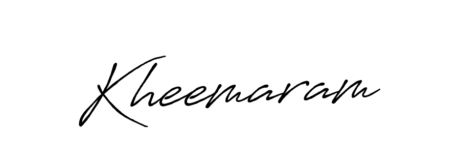 Create a beautiful signature design for name Kheemaram. With this signature (Antro_Vectra_Bolder) fonts, you can make a handwritten signature for free. Kheemaram signature style 7 images and pictures png