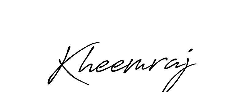 Create a beautiful signature design for name Kheemraj. With this signature (Antro_Vectra_Bolder) fonts, you can make a handwritten signature for free. Kheemraj signature style 7 images and pictures png